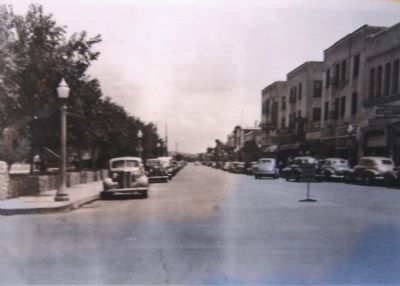View north of Morley Avenue and Montezuma Hotel. Click for full size. View north of Morley Avenue and Montezuma Hotel image. Click for full size.