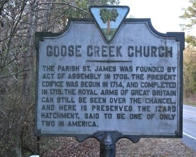 Goose Creek Church Marker image. Click for full size.