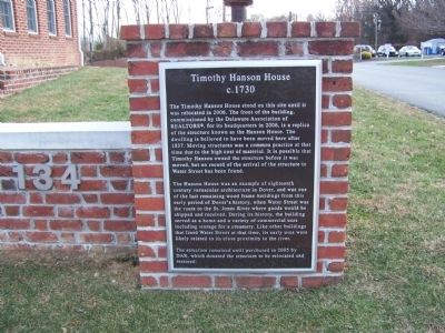 Timothy Hanson House Marker image. Click for full size.