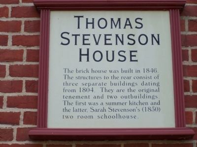 Thomas Stevenson House Marker image. Click for full size.