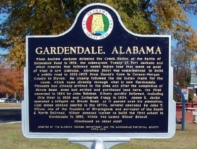Gardendale, Alabama Marker - Side A image. Click for full size.