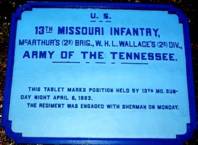 13th Missouri Infantry Marker image. Click for full size.