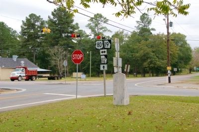 Intersection of Carolina West Florida, and Savannah Lower Creek Indian Trails Marker image. Click for full size.