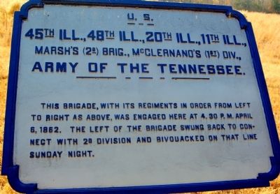 Marsh's Brigade Marker image. Click for full size.