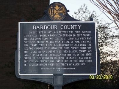 Barbour County Marker image. Click for full size.