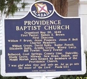 Providence Baptist Church Marker image. Click for full size.