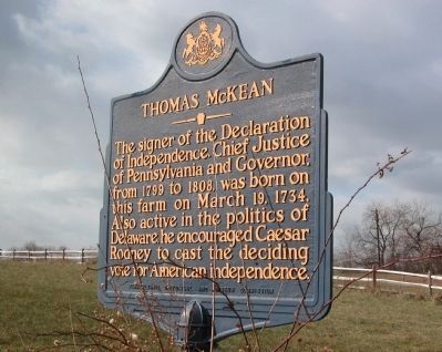 Thomas McKean Marker. Click for full size. Thomas McKean Marker image. Click for full size.