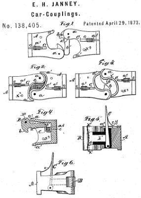 Patent Design for Janney Coupler image. Click for full size.