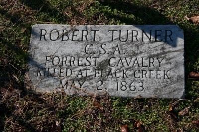 Pvt. Robert Turner, Co A. 4th Tenn Cav C.S.A. 1843-1863 image. Click for full size.