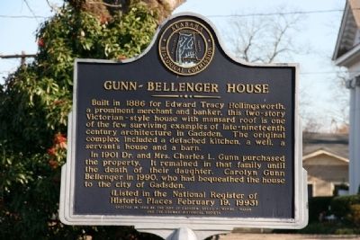 Gunn-Bellenger House Marker image. Click for full size.