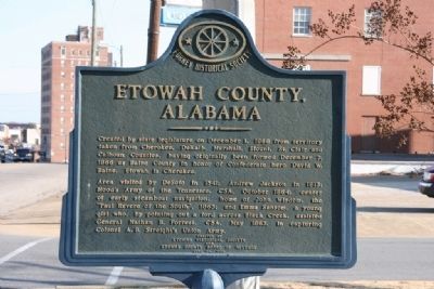 Etowah County, Alabama Marker. Click for full size. Etowah County, Alabama Marker image. Click for full size.