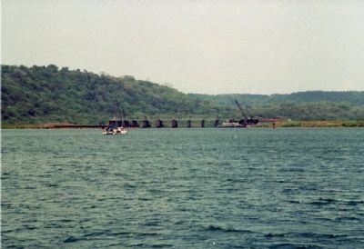 Lake Gatun's Dam and Spillway. Panama Canal, Panama image. Click for full size.