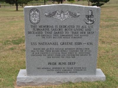 USS Nathanael Greene SSBN-636 Marker. Click for full size. USS Nathanael Greene SSBN-636 Marker image. Click for full size.