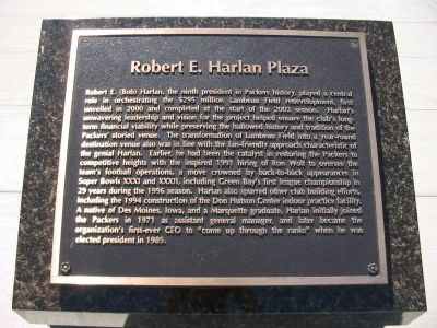 Robert E. Harlan Plaza Marker image. Click for full size.
