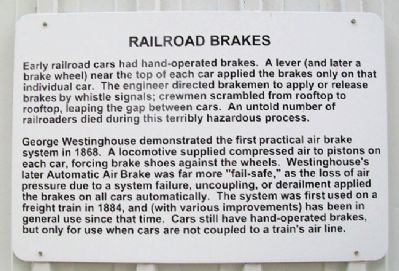 Railroad Brakes Marker image. Click for full size.