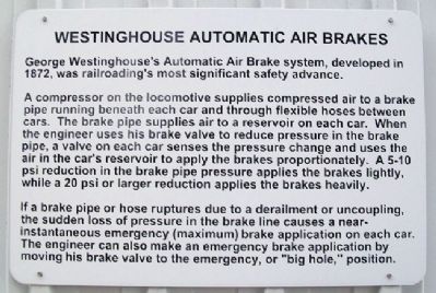 Westinghouse Automatic Air Brakes Marker image. Click for full size.