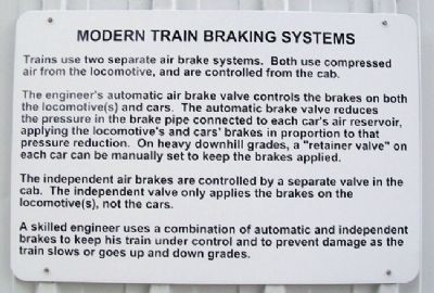 Modern Train Braking Systems Marker image. Click for full size.