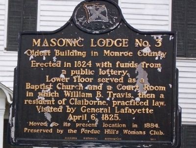 Masonic Lodge No. 3 Marker image. Click for full size.