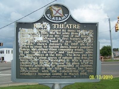 Ritz Theater Marker before being refurbished. image. Click for full size.