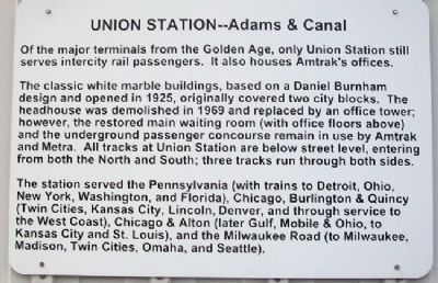 Chicago's Union Station Marker image. Click for full size.