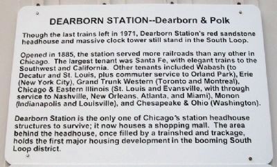 Chicago's Dearborn Station Marker. Click for full size. Chicago's Dearborn Station Marker image. Click for full size.