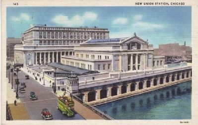 Chicago's Union Station Postcard image. Click for full size.