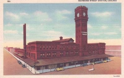 Chicago's Dearborn Station Postcard image. Click for full size.
