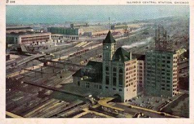 Chicago's Central Station Postcard image. Click for full size.