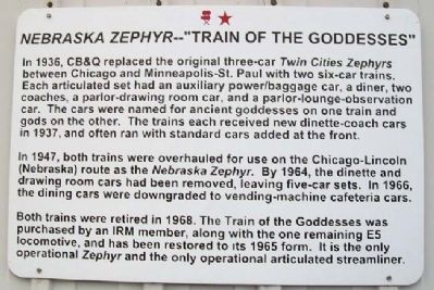 <i>Nebraska Zephyrs</i> Marker. Click for full size. <i>Nebraska Zephyrs</i> Marker image. Click for full size.