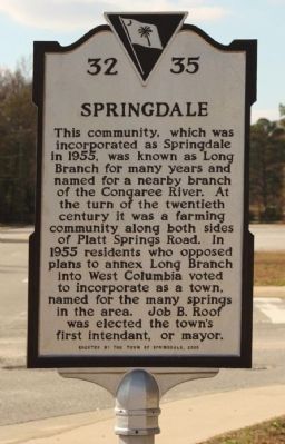 Springdale Marker image. Click for full size.