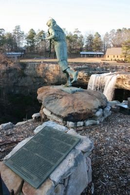 The Legend Of Noccalula Marker and Statue at Noccalula Falls image. Click for full size.