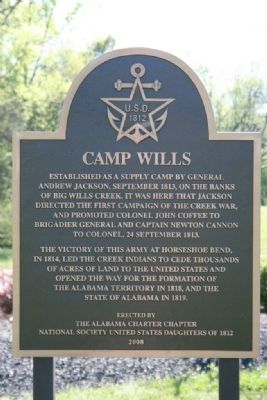 Camp Wills Marker image. Click for full size.
