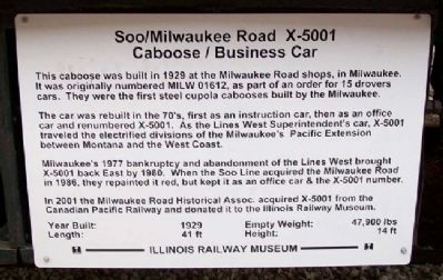 Soo/Milwaukee Road X-5001 Marker image. Click for full size.