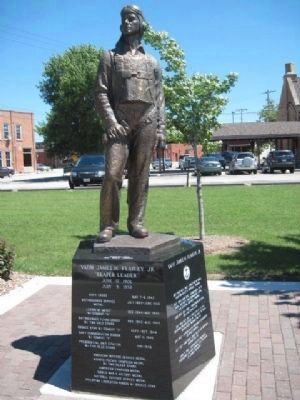 James H. Flatley Marker and Statue image. Click for full size.