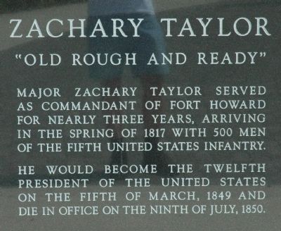 Zachary Taylor Marker. Click for full size. Zachary Taylor Marker image. Click for full size.