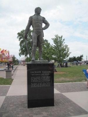 Zachary Taylor Statue in Leicht Park image. Click for full size.