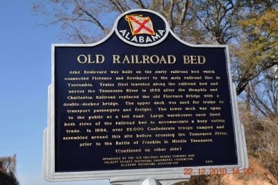 Old Railroad Bed Marker - Side A image. Click for full size.