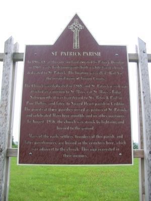 St. Patrick Parish Marker image. Click for full size.