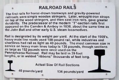 Railroad Rails Marker. Click for full size. Railroad Rails Marker image. Click for full size.