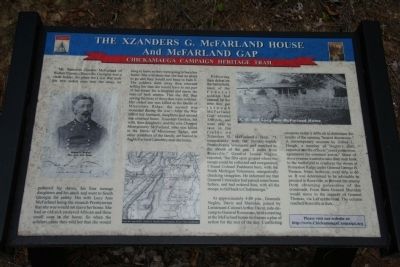 The Xzanders G. McFarland House and McFarland Gap Marker image. Click for full size.