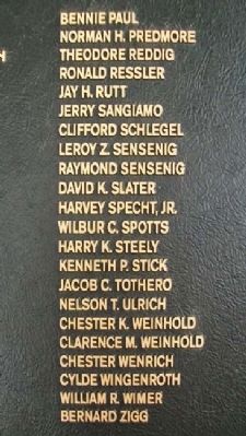 East Cocalico Twp Korean War Memorial Honor Roll. Click for full size. East Cocalico Twp Korean War Memorial Honor Roll image. Click for full size.