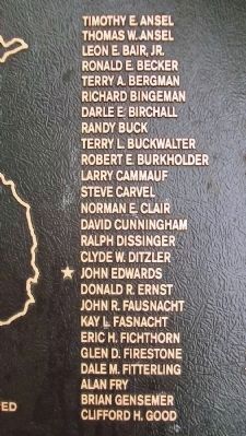 East Cocalico Twp Vietnam War Memorial Honor Roll image. Click for full size.
