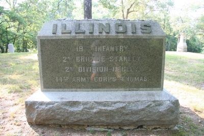 19th Illinois Infantry Marker. Click for full size. 19th Illinois Infantry Marker image. Click for full size.