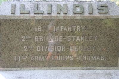 19th Illinois Infantry Marker. Click for full size. 19th Illinois Infantry Marker image. Click for full size.