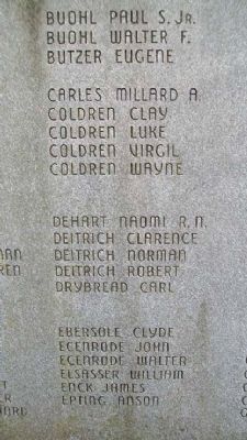 East Cocalico Twp World War II Memorial Honor Roll. Click for full size. East Cocalico Twp World War II Memorial Honor Roll image. Click for full size.