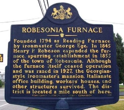 Robesonia Furnace Marker image. Click for full size.