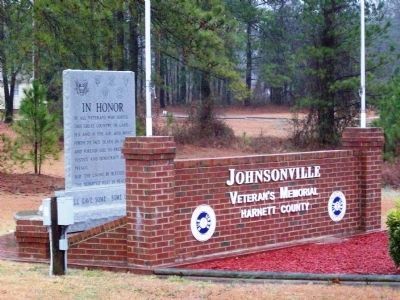 Johnsonville Veteran Memorial Harnett County Marker image. Click for full size.