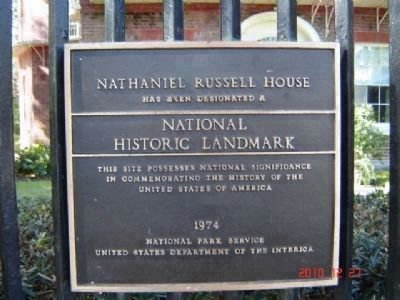 Nathaniel Russell House Marker image. Click for full size.
