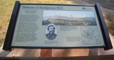Defense of Snodgrass Hill Marker image. Click for full size.