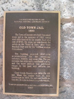 Old Town Jail Marker image. Click for full size.